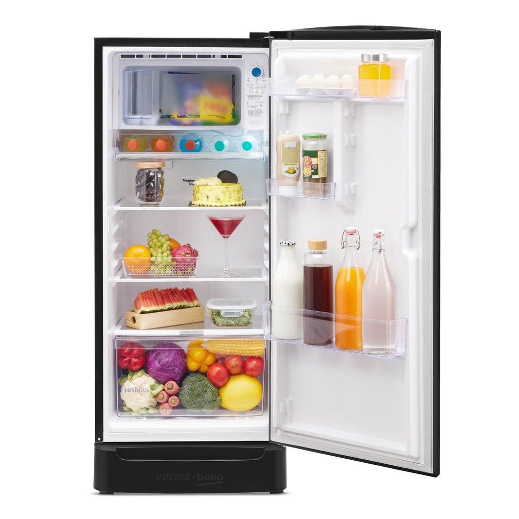 Voltas Beko 183 L, 4 Star, Direct Cool Single Door Refrigerator (Dark Grey)