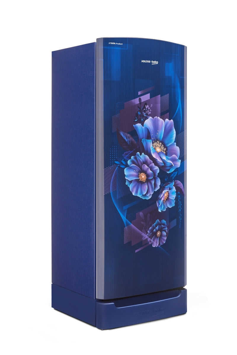 Voltas Beko 228 L, 5 Star, Direct Cool Single Door Refrigerator (Bonita Blue)