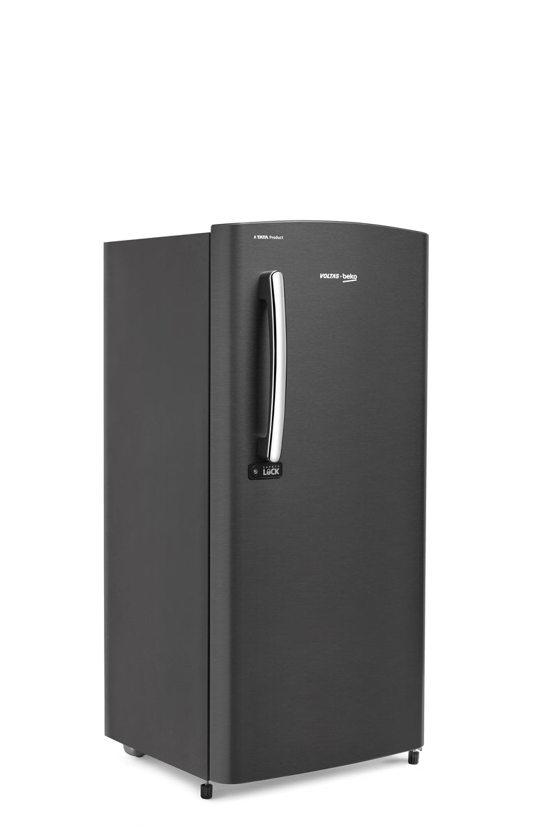 Voltas Beko 230 L, 3 Star, Direct Cool Single Door Refrigerator (Dark Grey)