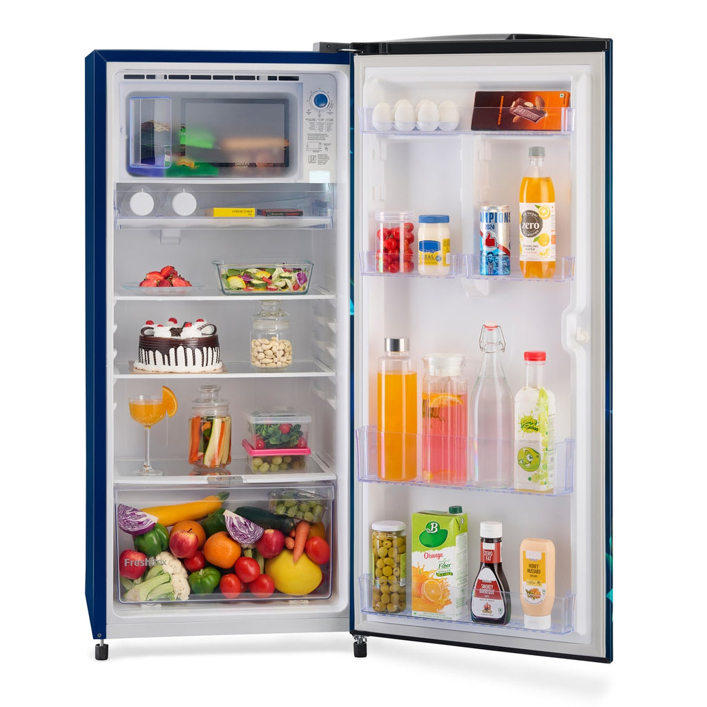 Voltas Beko 185 L, 3 Star, Direct Cool Single Door Refrigerator (Tropical Blue)