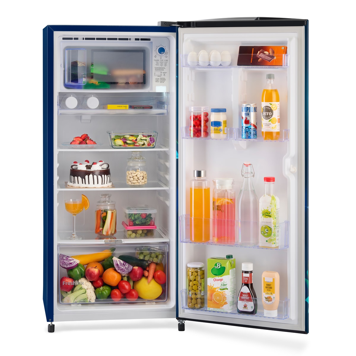 Voltas Beko 185 L, 3 Star, Direct Cool Single Door Refrigerator (Tropical Blue)