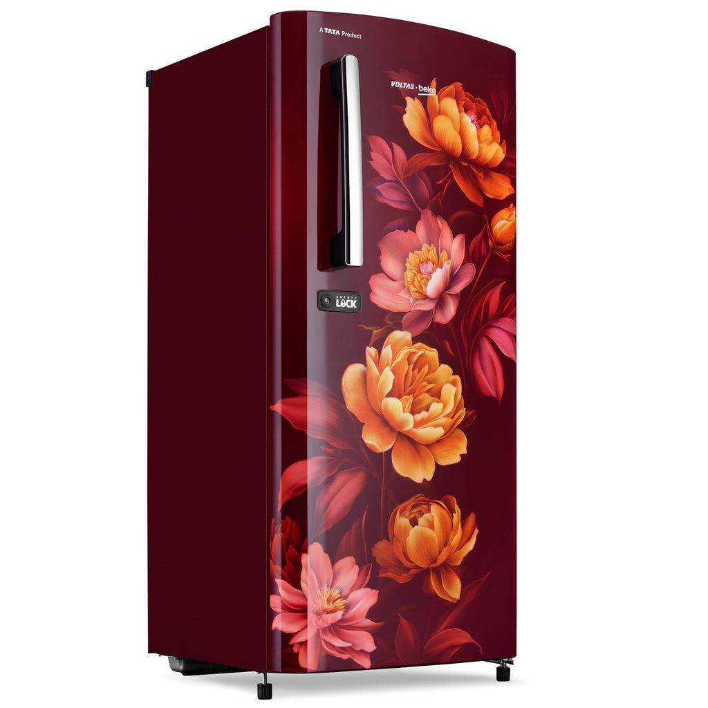 Voltas Beko 185 L, 3 Star, Direct Cool Single Door Refrigerator (Tropical Wine)