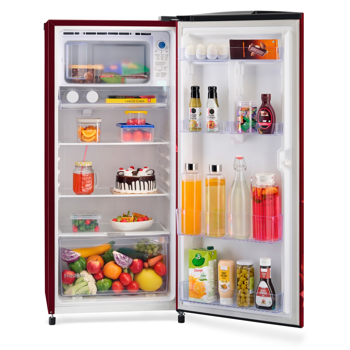 Voltas Beko 185 L, 3 Star, Direct Cool Single Door Refrigerator (Tropical Wine)