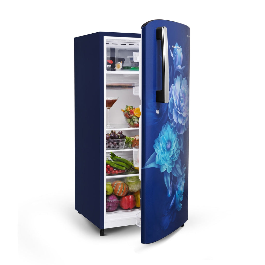 Voltas Beko 175L, 2 Star, Direct Cool Single Door Refrigerator (Opal Blue)