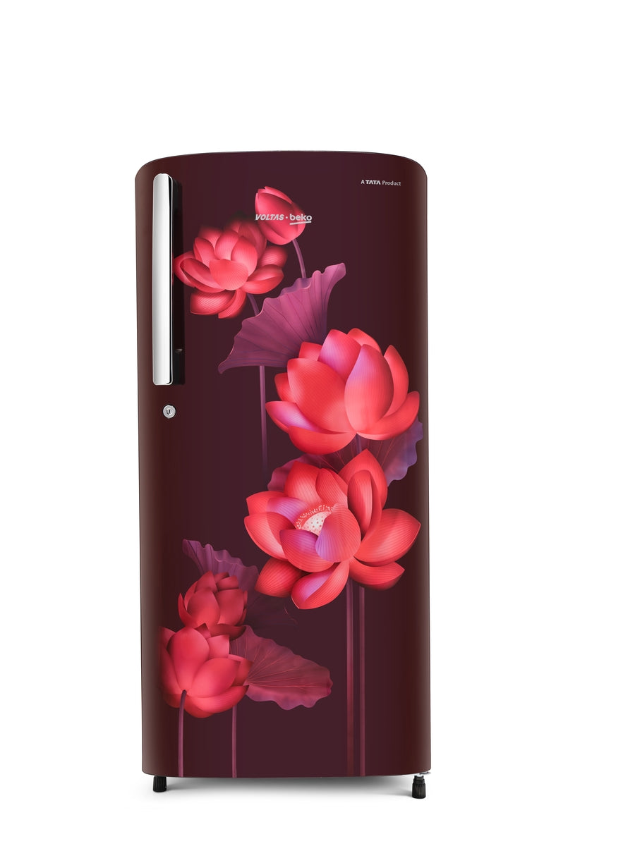 Voltas Beko 230L, 4 Star, Direct Cool Single Door Refrigerator (Lotus Wine)