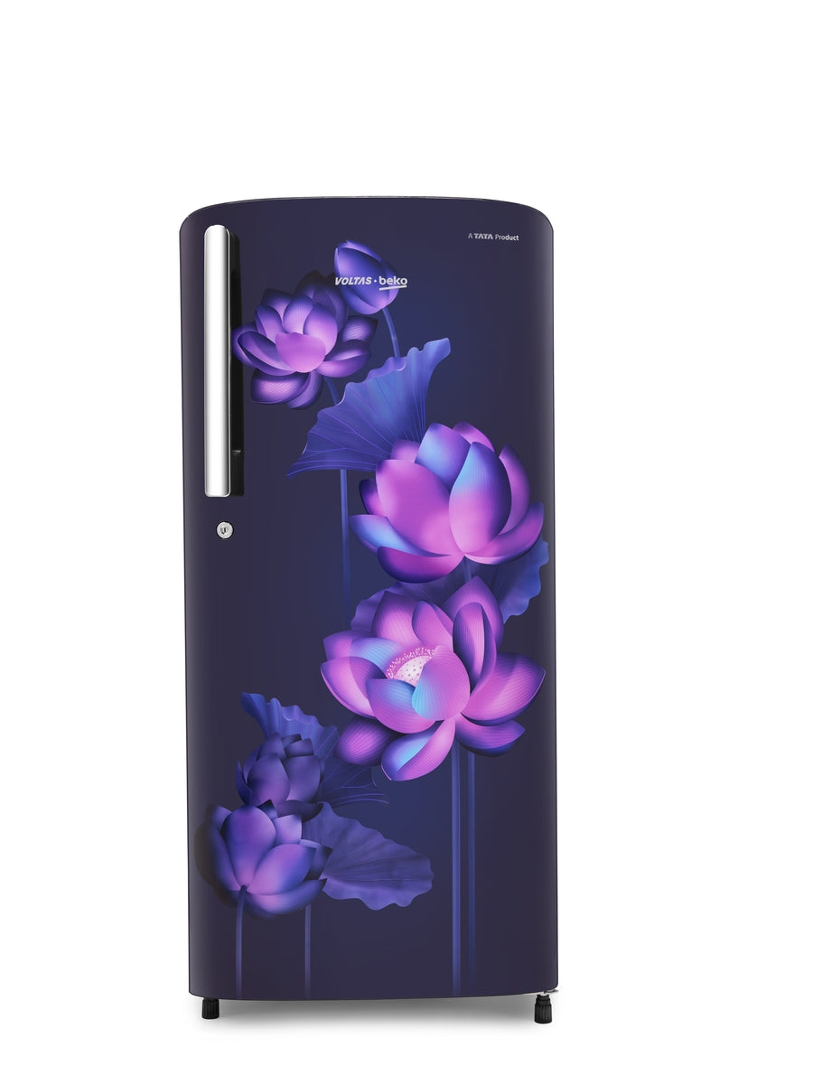 Voltas Beko 230L, 4 Star, Direct Cool Single Door Refrigerator (Lotus Blue)