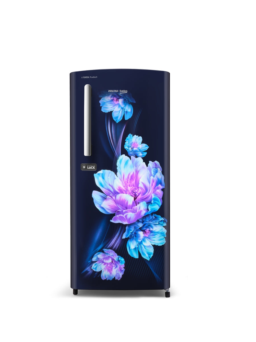Voltas Beko 185L, 3 Star, Direct Cool Single Door Refrigerator (Abby Blue)