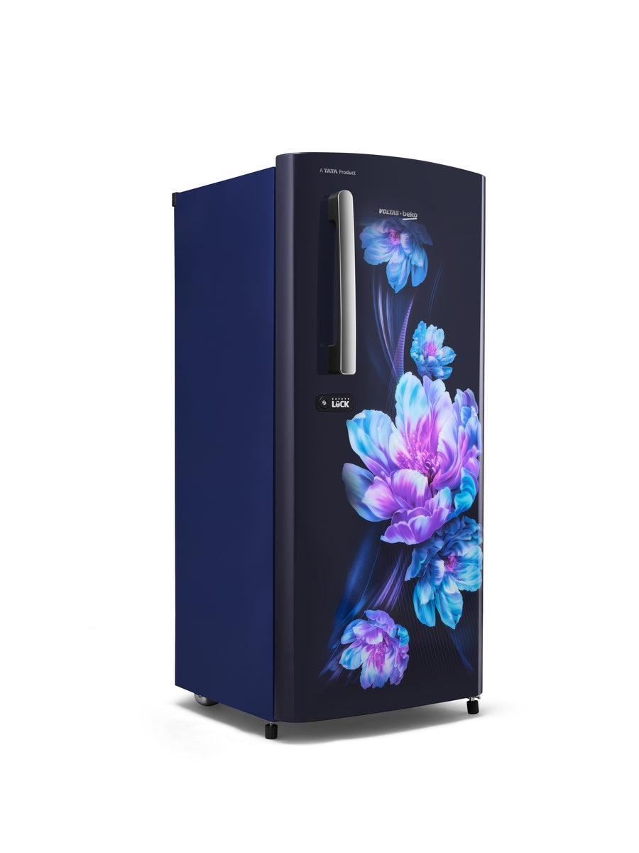 Voltas Beko 185L, 3 Star, Direct Cool Single Door Refrigerator (Abby Blue)