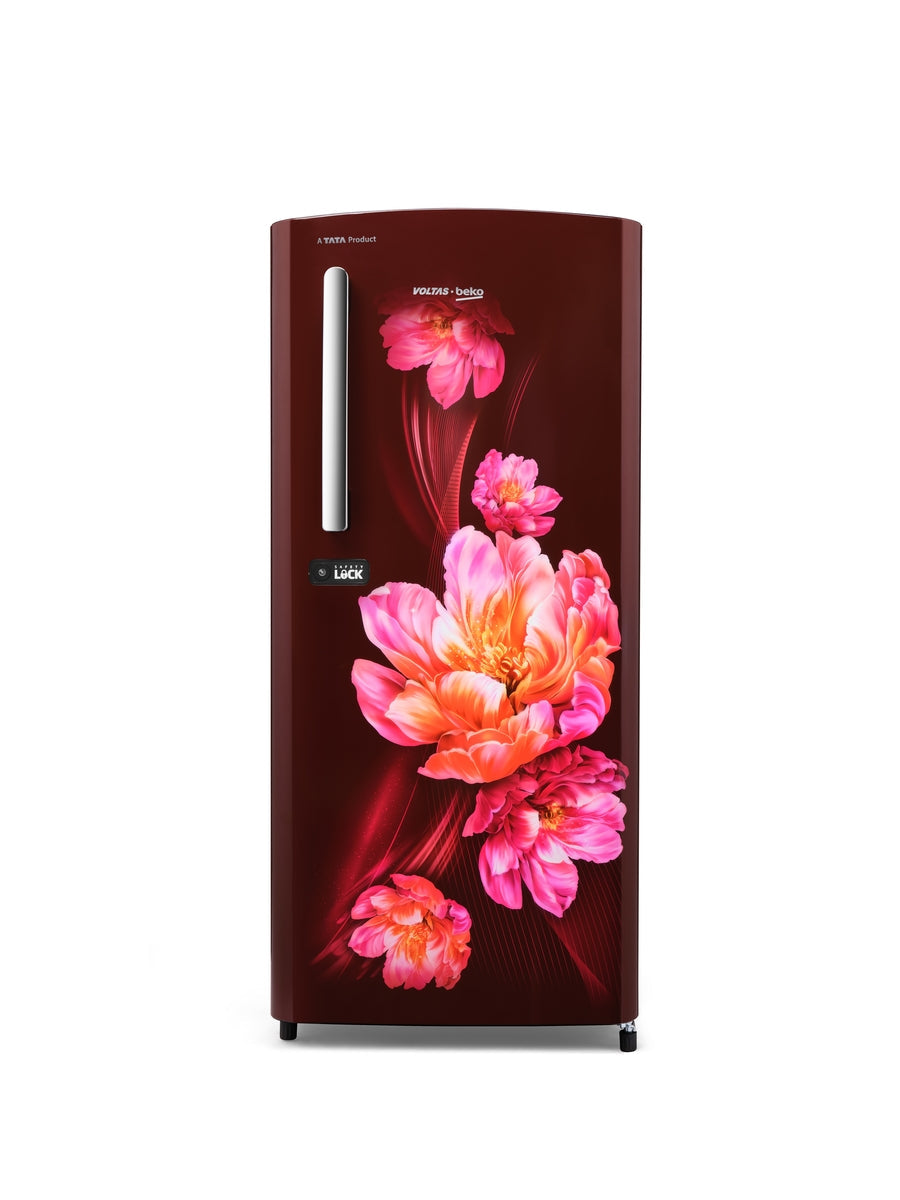 Voltas Beko 185L, 3 Star, Direct Cool Single Door Refrigerator (Abby Wine)