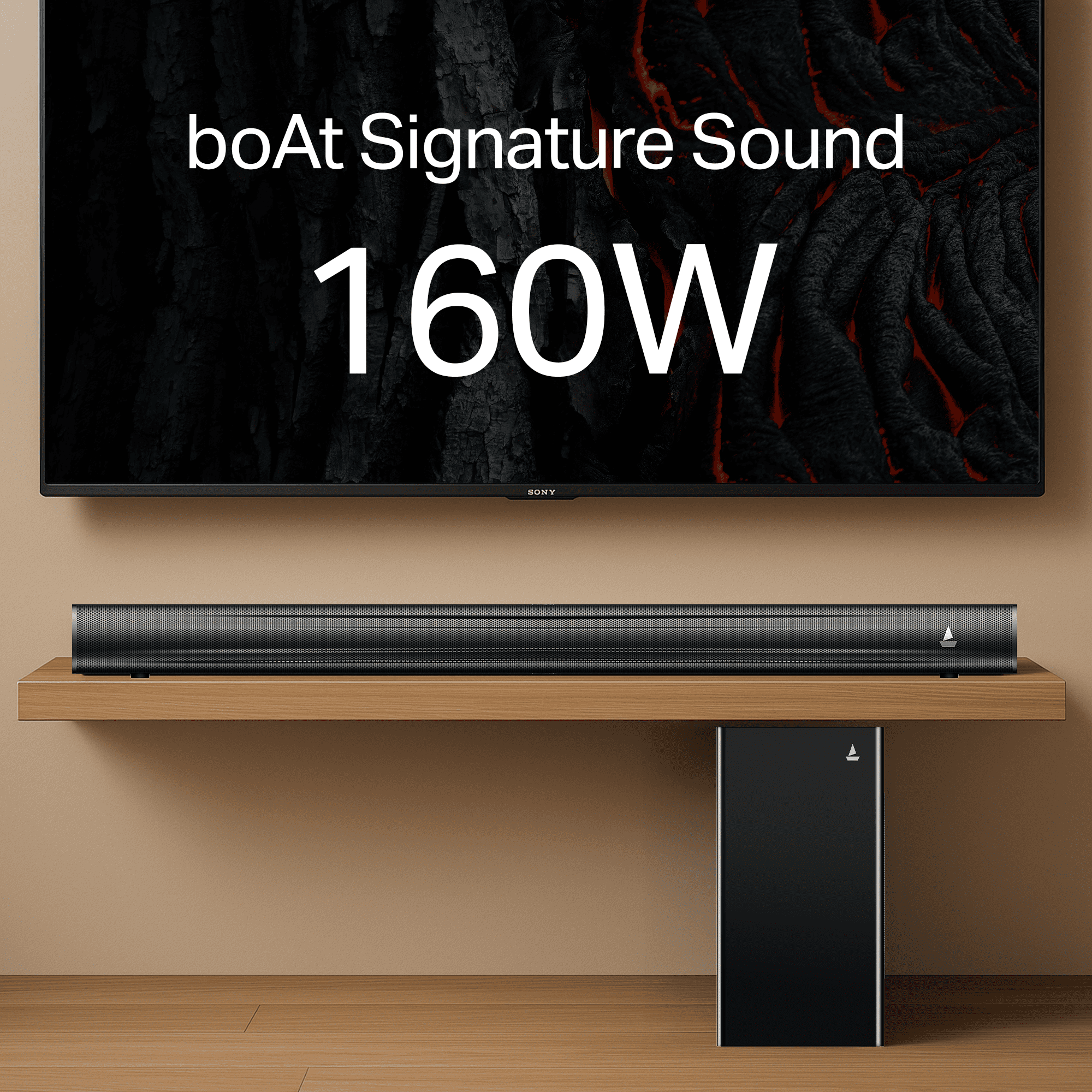 boAt Aavante 2.1 1550 Plus | 160W 2.1 Channel Soundbar with Bluetooth v5.4, EQ Modes & Master Remote