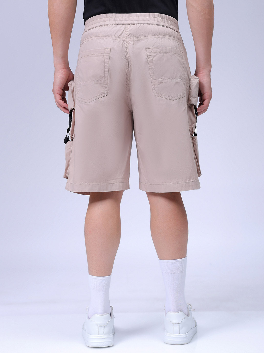 Men's Oat Milk Relaxed Fit Solid Utility Shorts