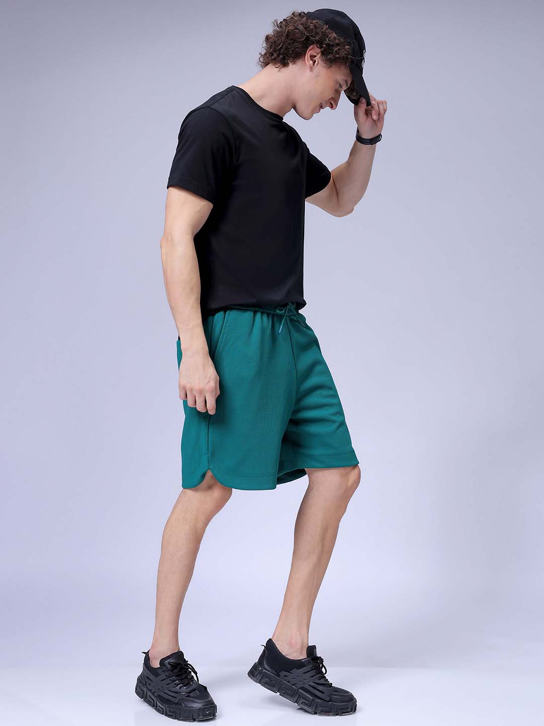 Men's Malachite Relaxed Fit Solid Casual Shorts