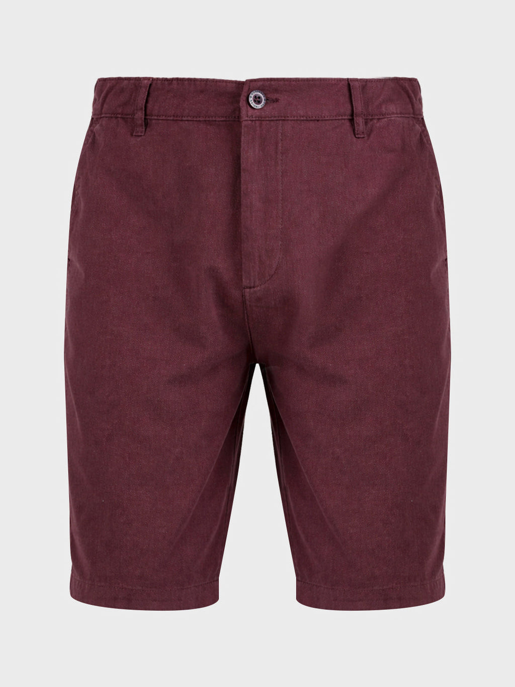 Men's Maroon Slim Fit Solid Casual Short