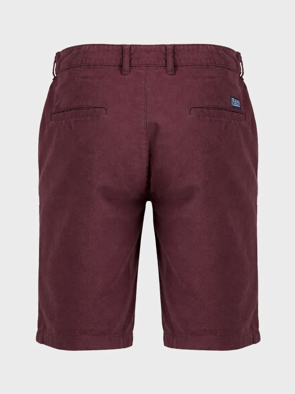 Men's Maroon Slim Fit Solid Casual Short