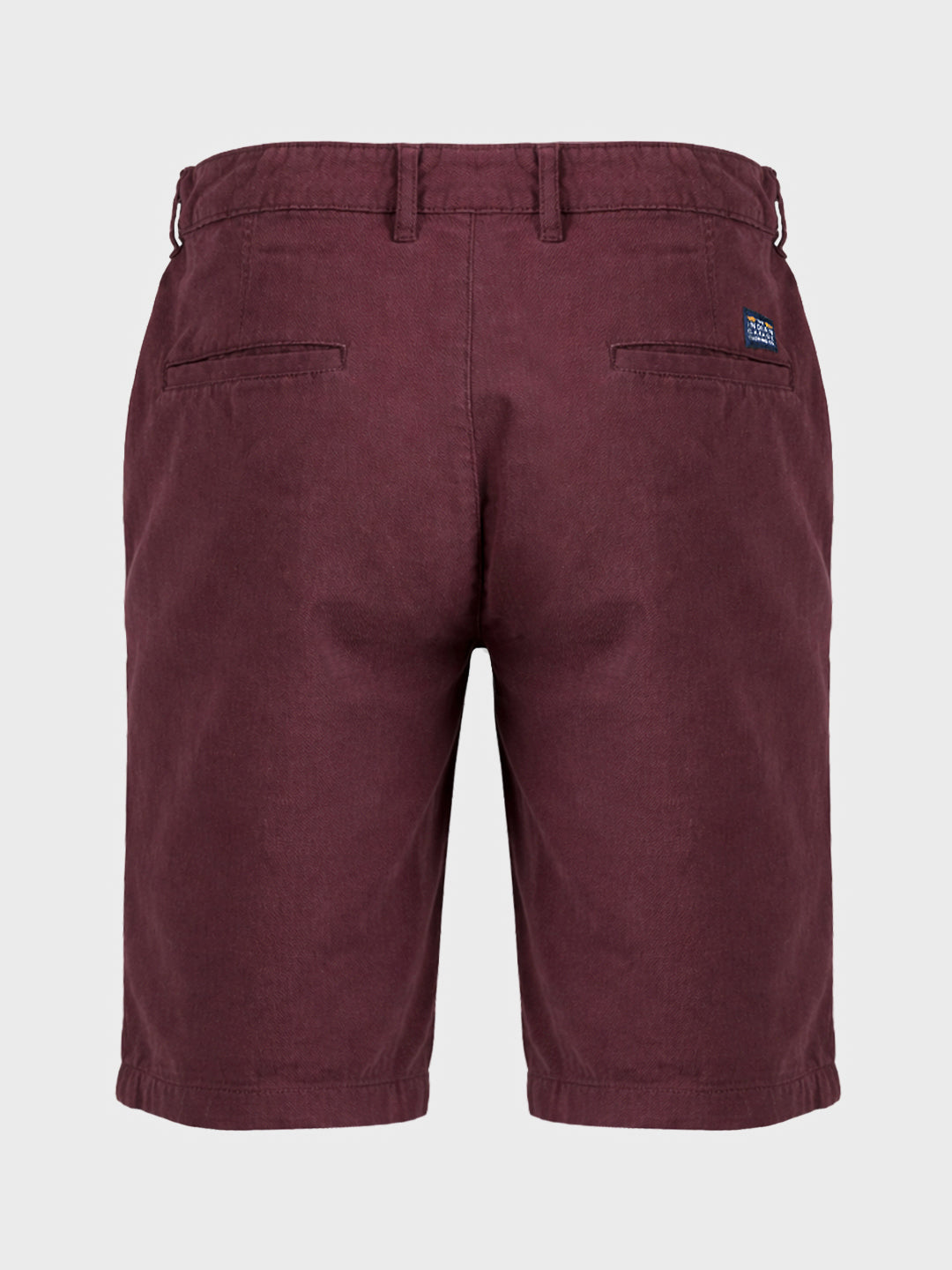 Men's Maroon Slim Fit Solid Casual Short