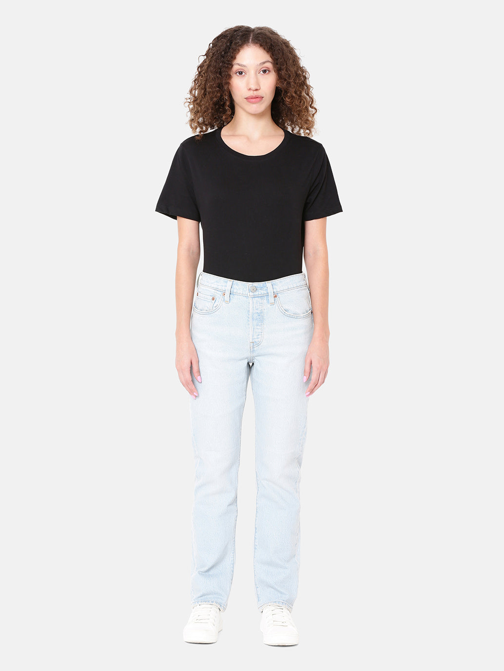 Women's 501 Light Indigo Straight Fit High Rise Jeans