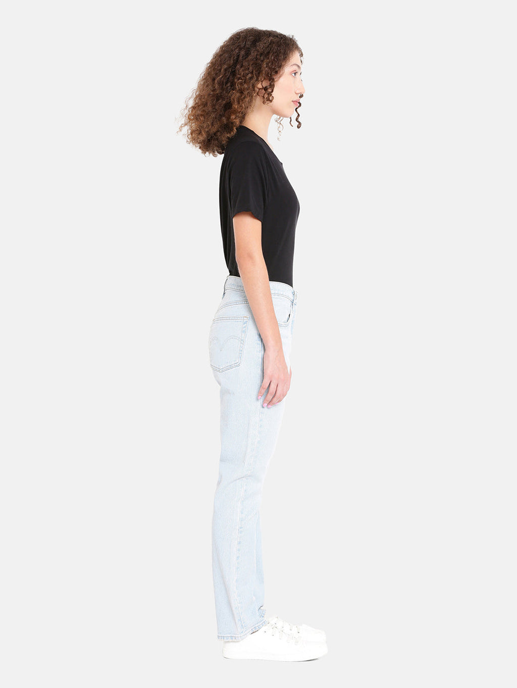 Women's 501 Light Indigo Straight Fit High Rise Jeans