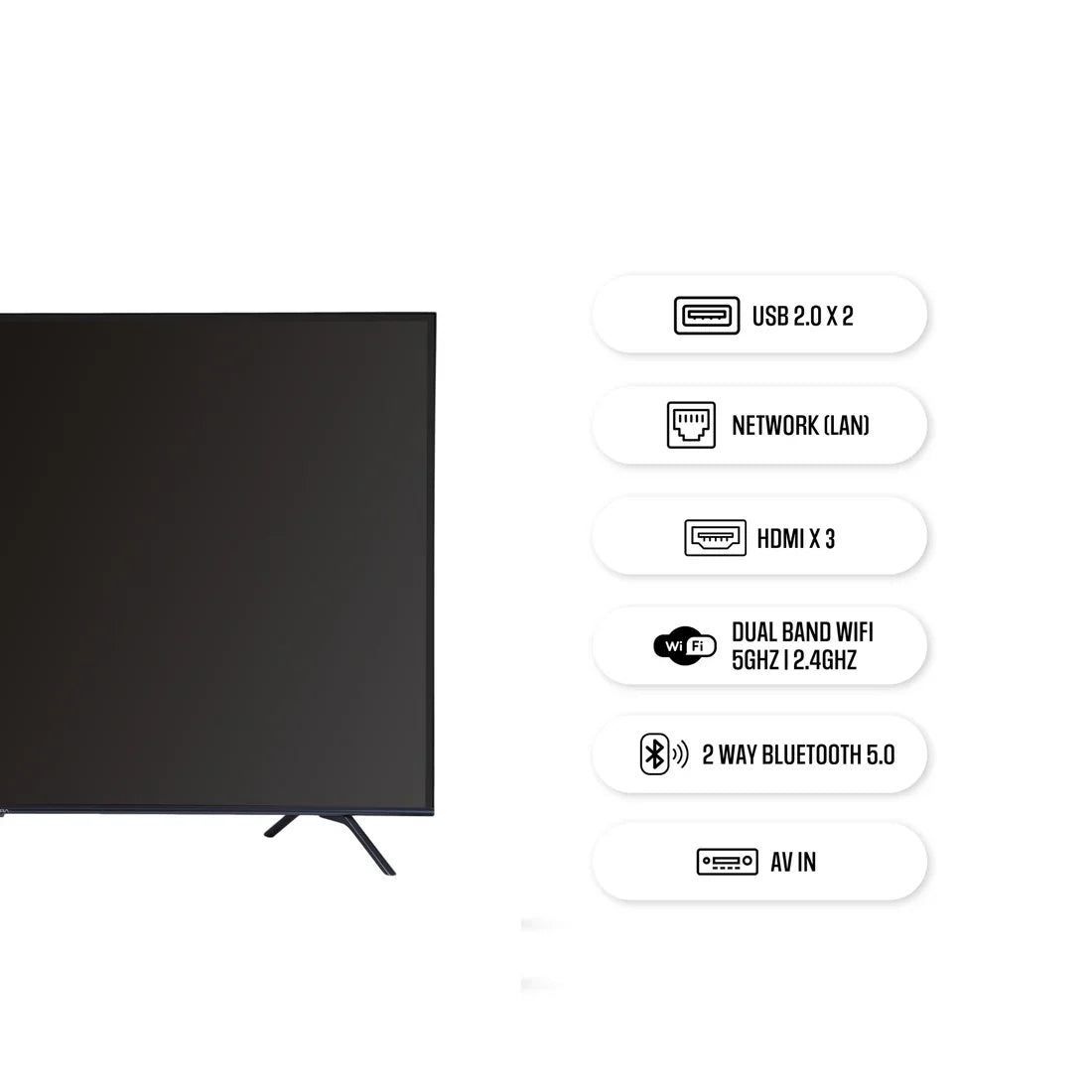 SALORA 164 CM (65 INCHES) 4K ULTRA HD SMART QLED GOOGLE TV, SLV-3655 QGTV (BLACK)