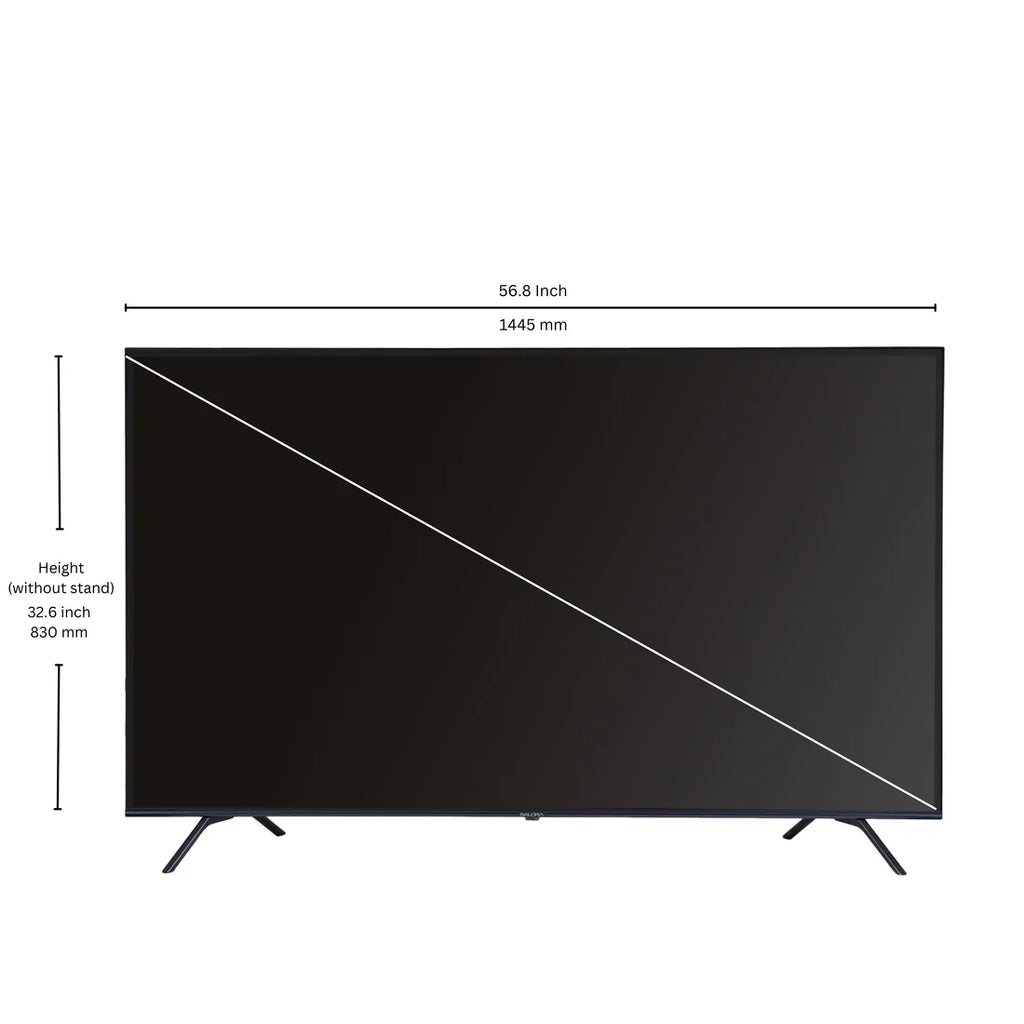 SALORA 164 CM (65 INCHES) 4K ULTRA HD SMART QLED GOOGLE TV, SLV-3655 QGTV (BLACK)