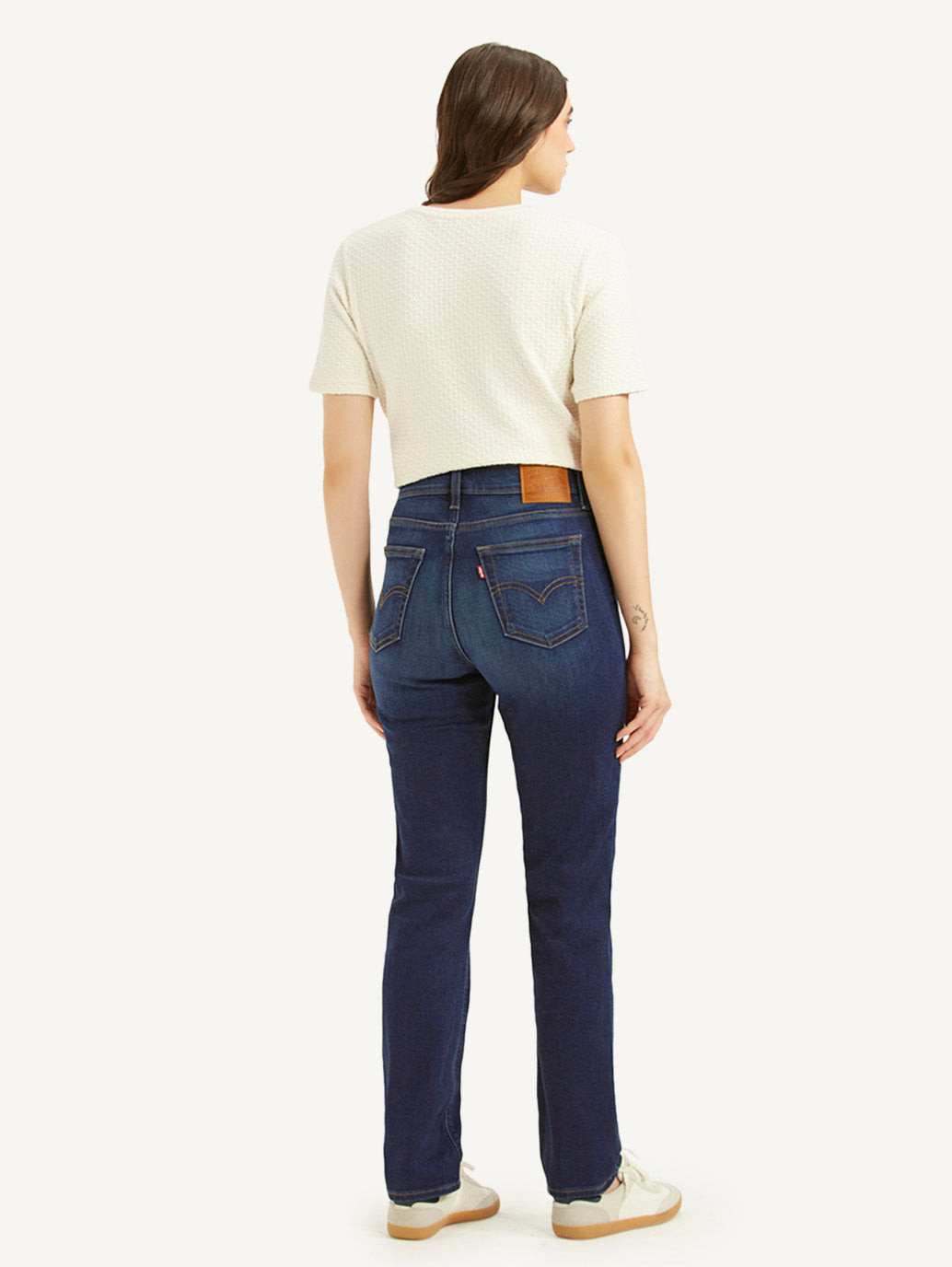 Women's 724 Dark Blue Slim Straight Fit High Rise Jeans
