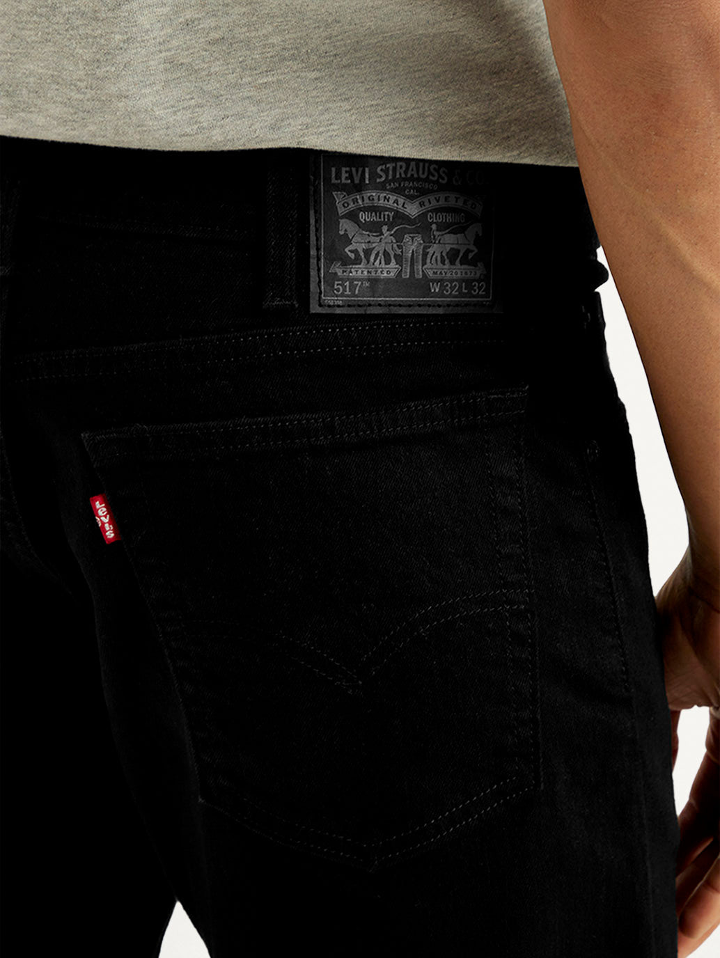 Men's 517 Black Bootcut Fit Mid Rise Jeans
