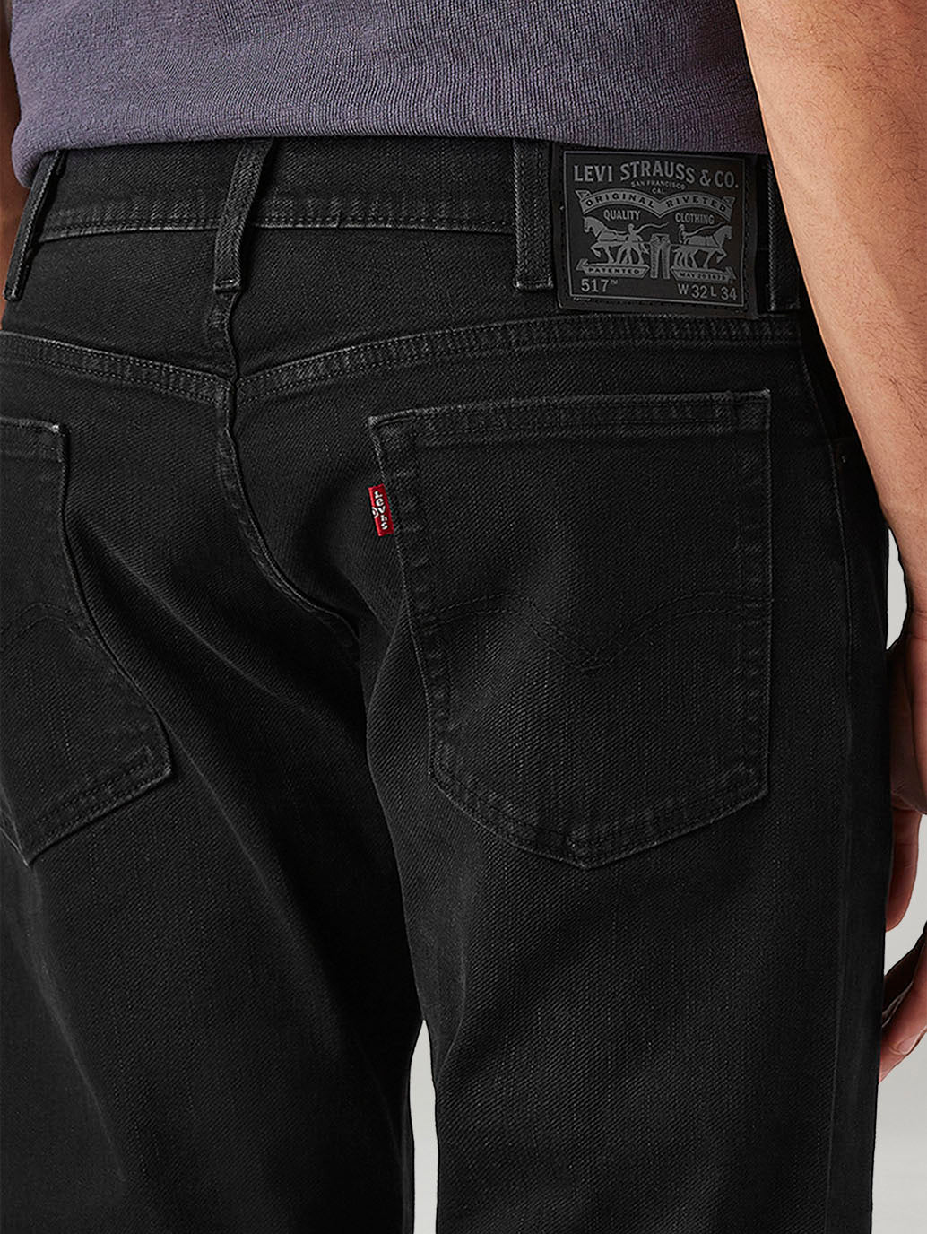 Men's 517 Black Bootcut Fit Mid Rise Jeans