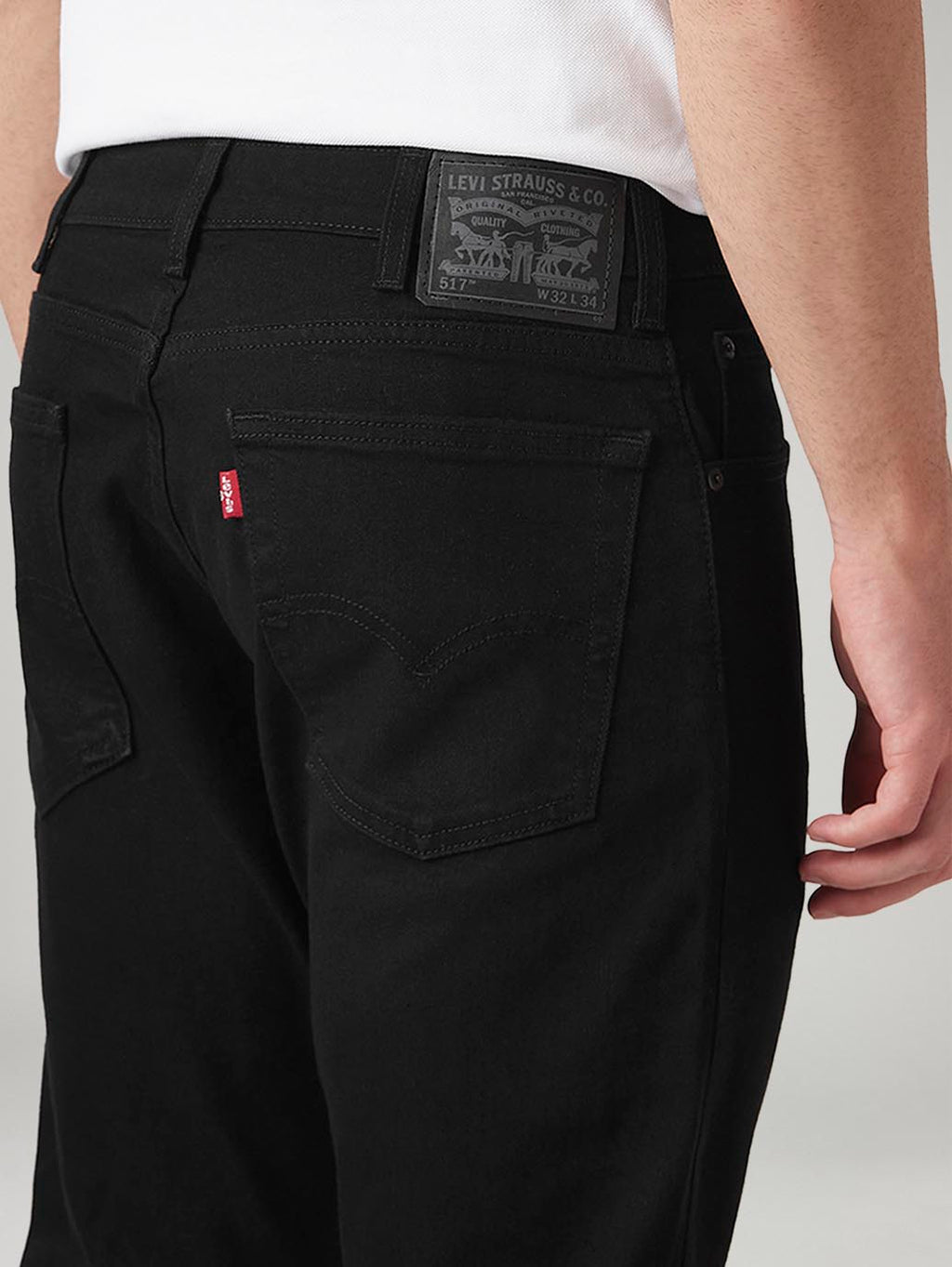 Mens 517 Mid rise Bootcut Fit Cotton Stretch Blend Jeans