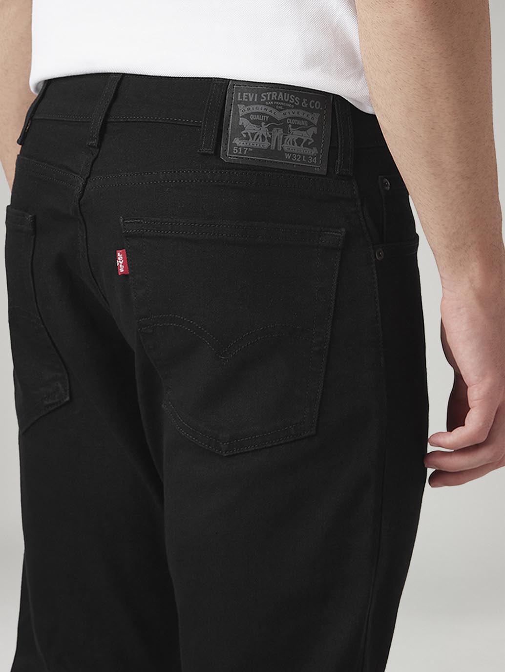 Mens 517 Mid rise Bootcut Fit Cotton Stretch Blend Jeans