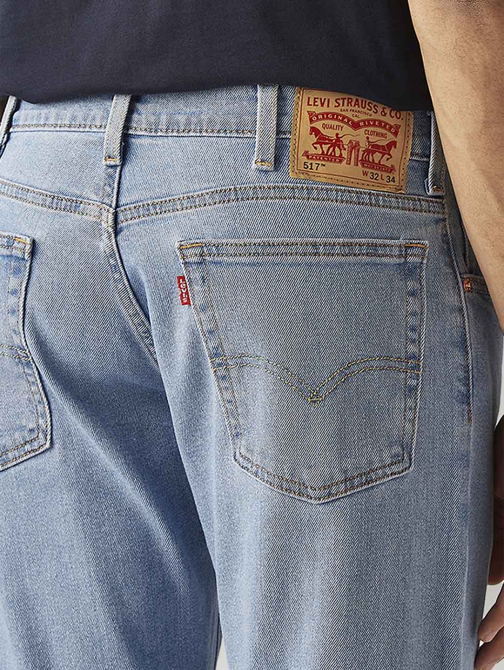 Men's 517 Light Blue Bootcut Fit Mid Rise Jeans