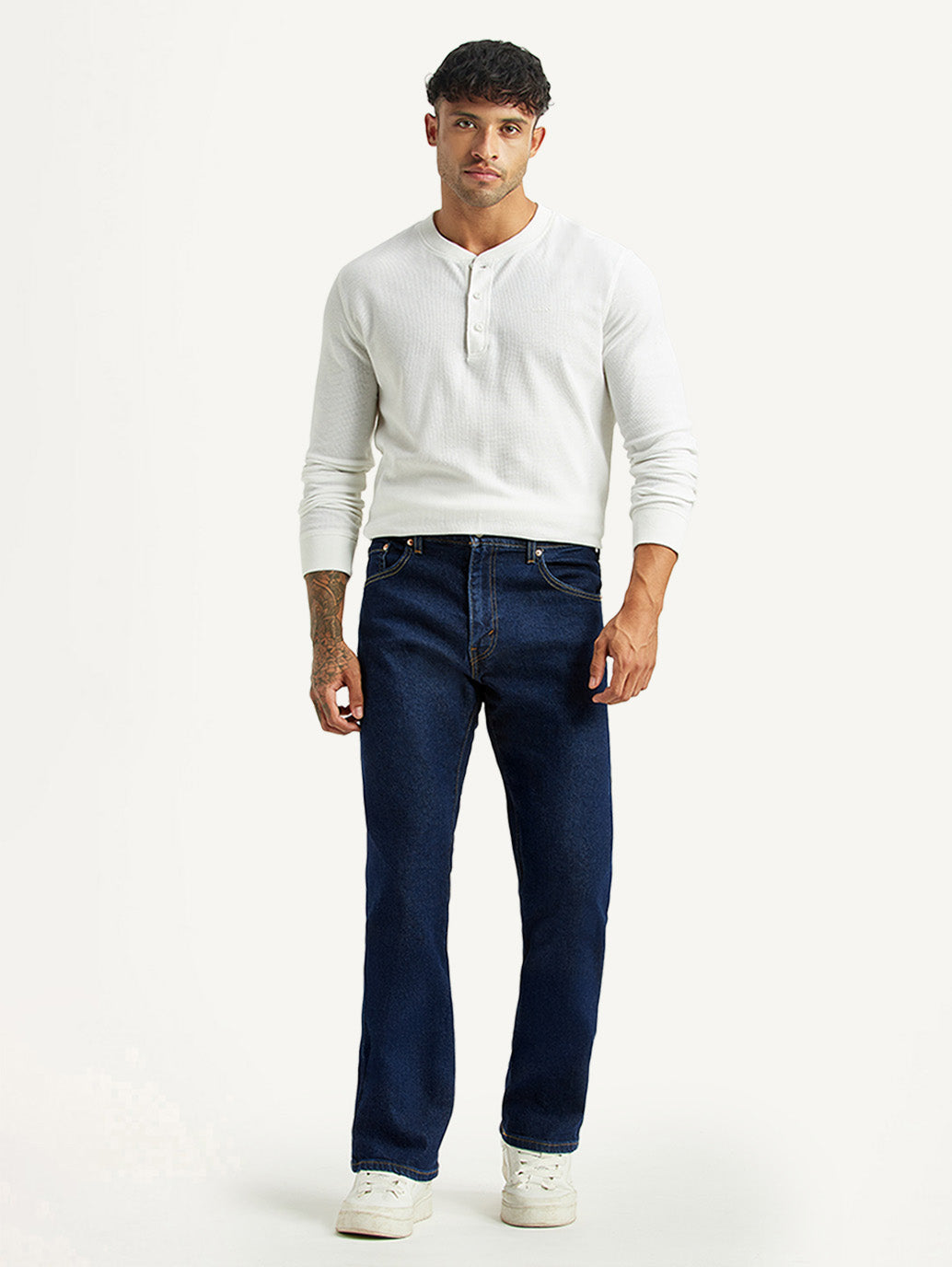 Men's 517 Dark Blue Bootcut Mid Rise Jeans
