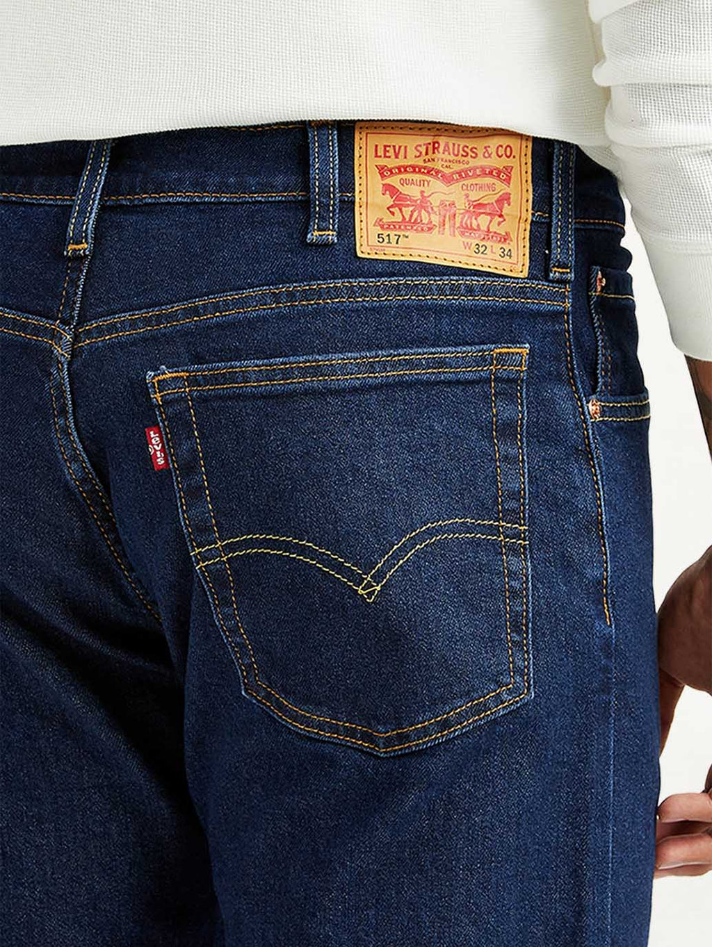 Men's 517 Dark Blue Bootcut Mid Rise Jeans