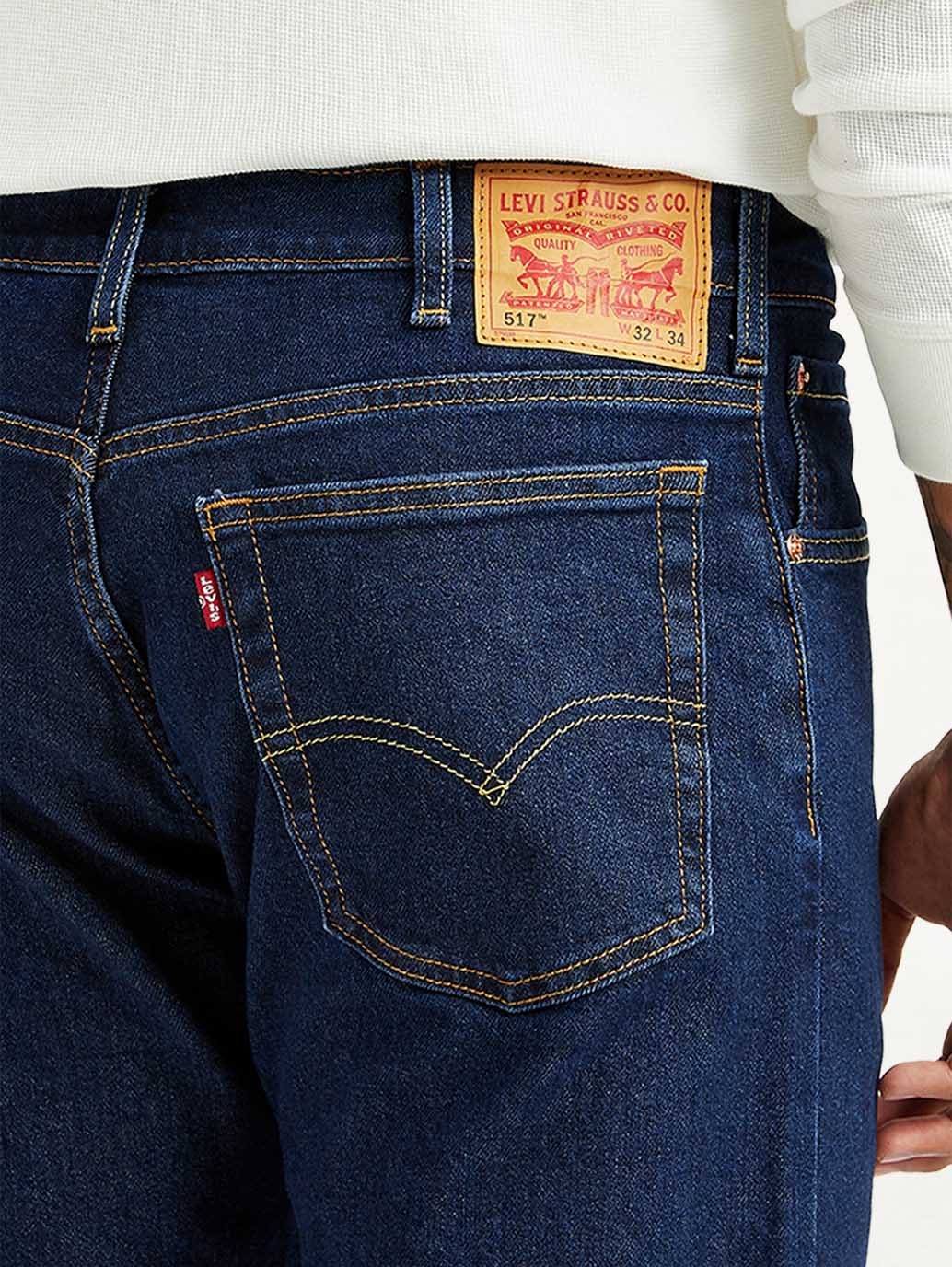 Men's 517 Dark Blue Bootcut Mid Rise Jeans