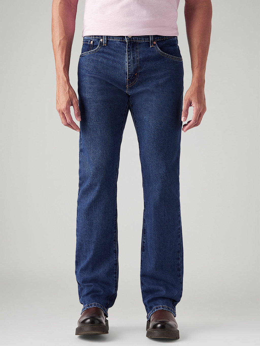 Men's 517 Blue Bootcut Fit Mid Rise Jeans
