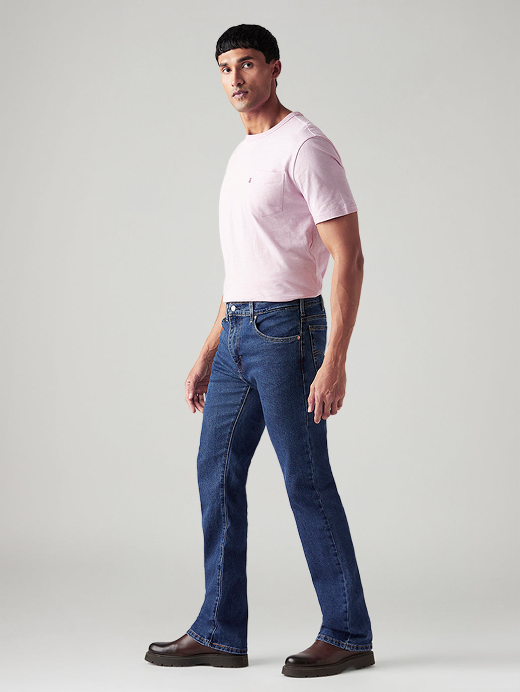Men's 517 Blue Bootcut Fit Mid Rise Jeans