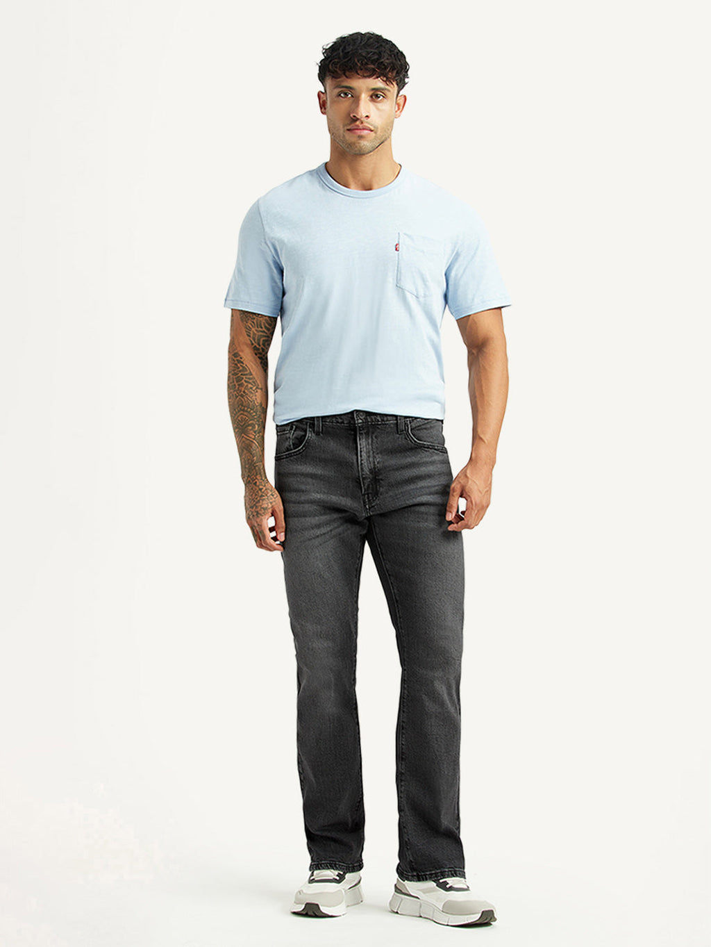 Men's 517 Charcoal Grey Bootcut Mid Rise Jeans