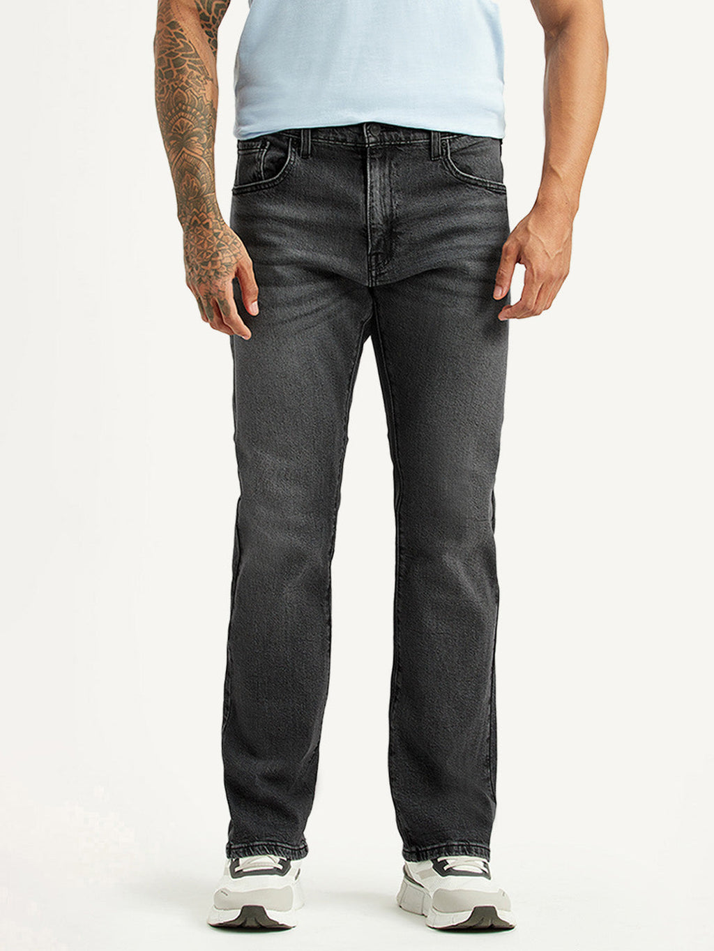 Men's 517 Charcoal Grey Bootcut Mid Rise Jeans