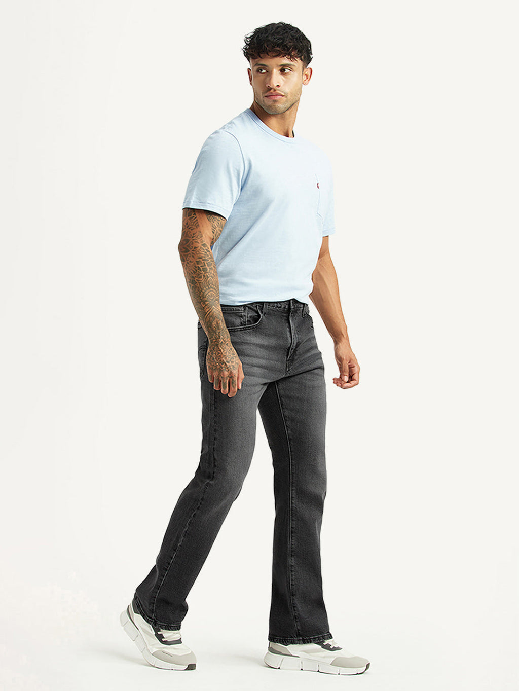 Men's 517 Charcoal Grey Bootcut Mid Rise Jeans