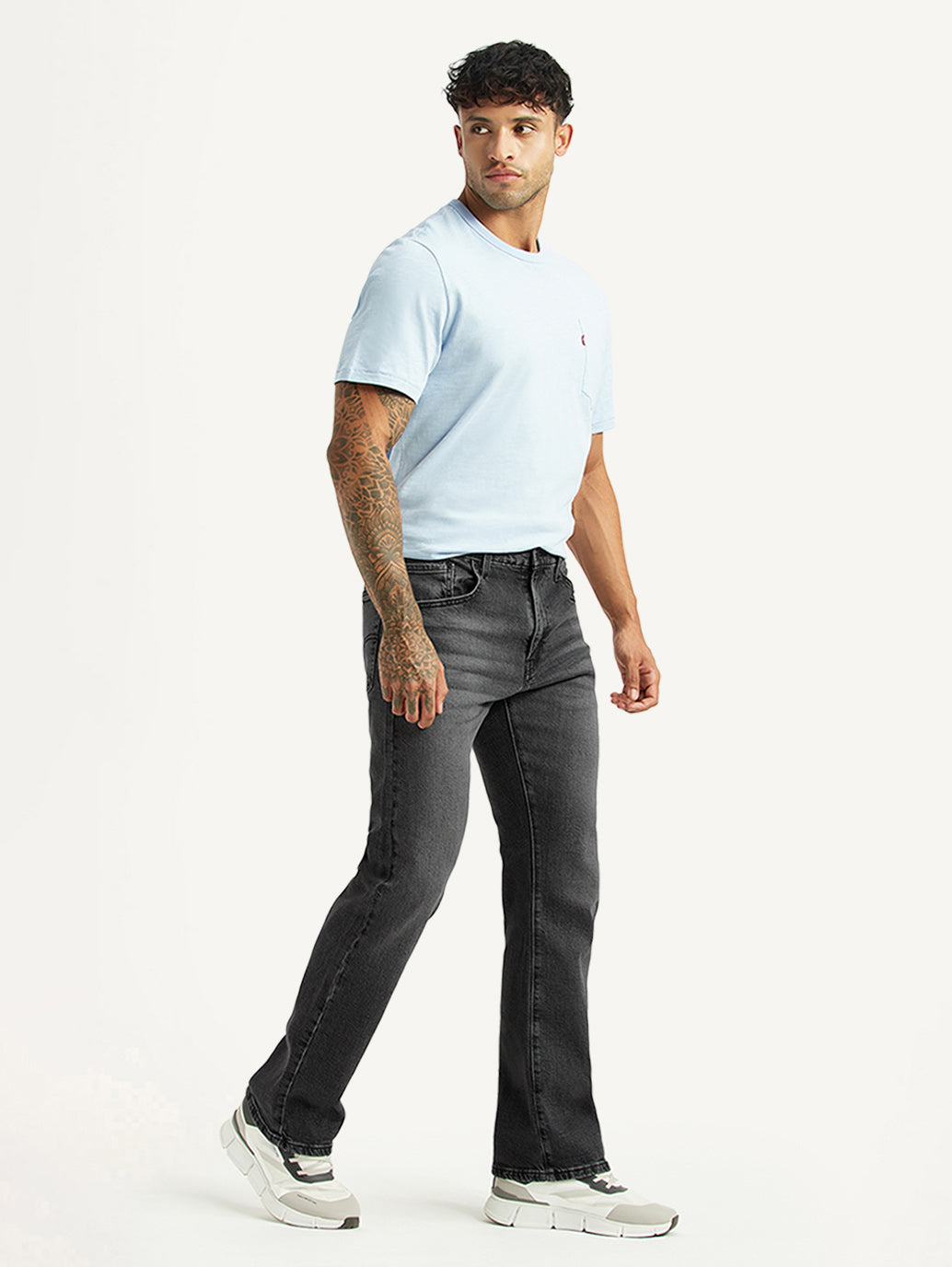 Men's 517 Charcoal Grey Bootcut Mid Rise Jeans