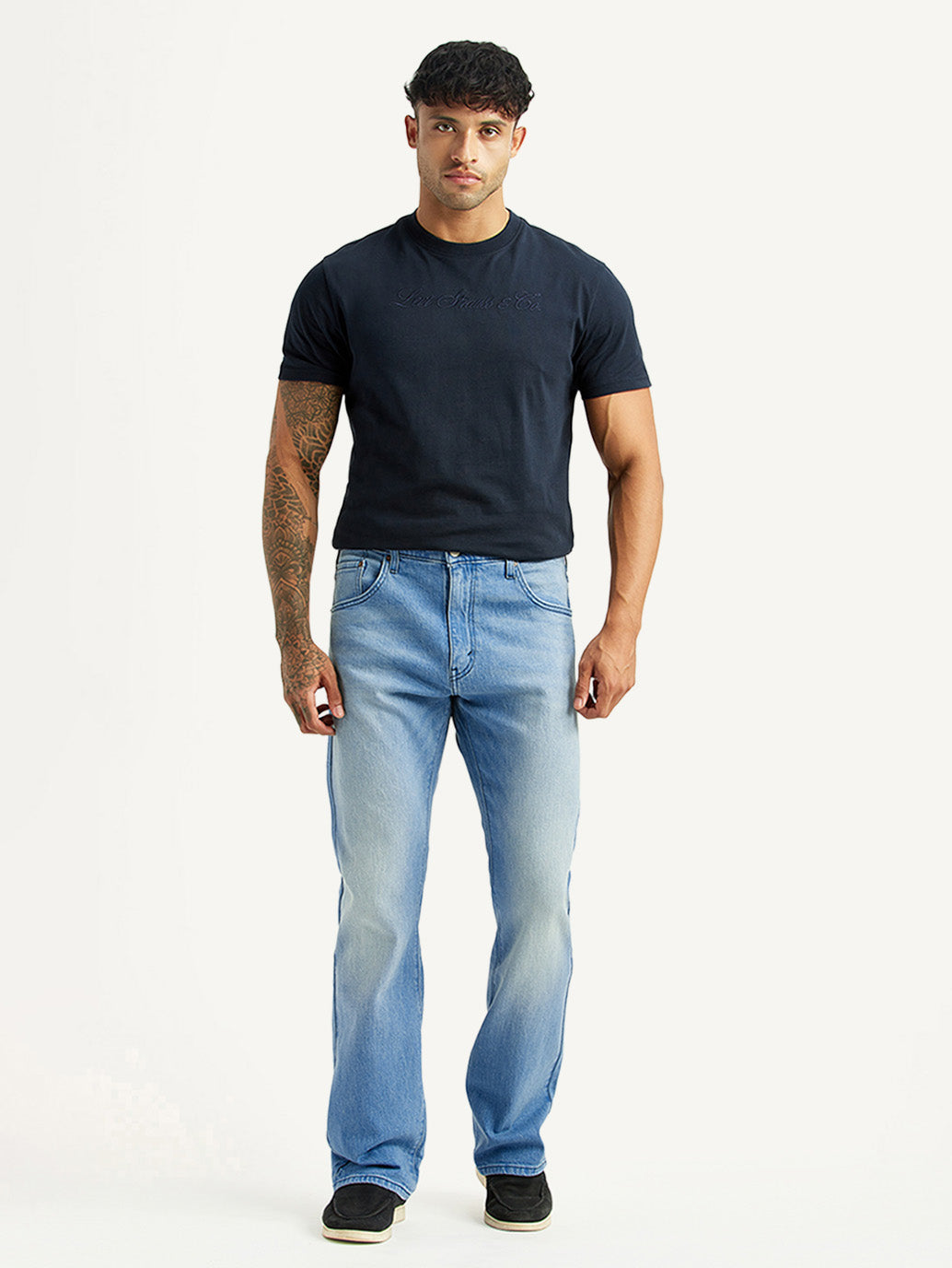 Men's 517 Light Blue Bootcut Mid Rise Jeans