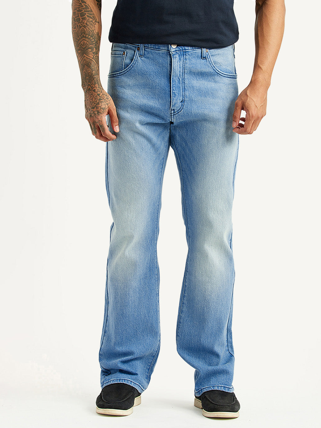 Men's 517 Light Blue Bootcut Mid Rise Jeans