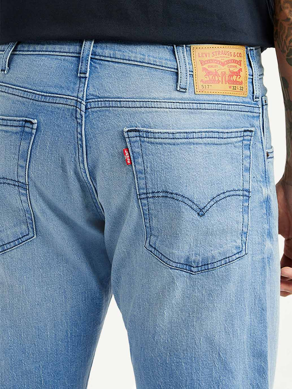 Men's 517 Light Blue Bootcut Mid Rise Jeans