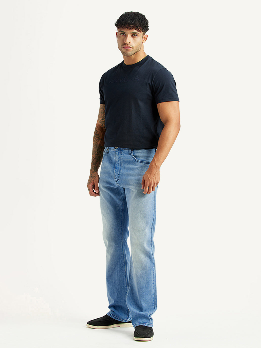 Men's 517 Light Blue Bootcut Mid Rise Jeans
