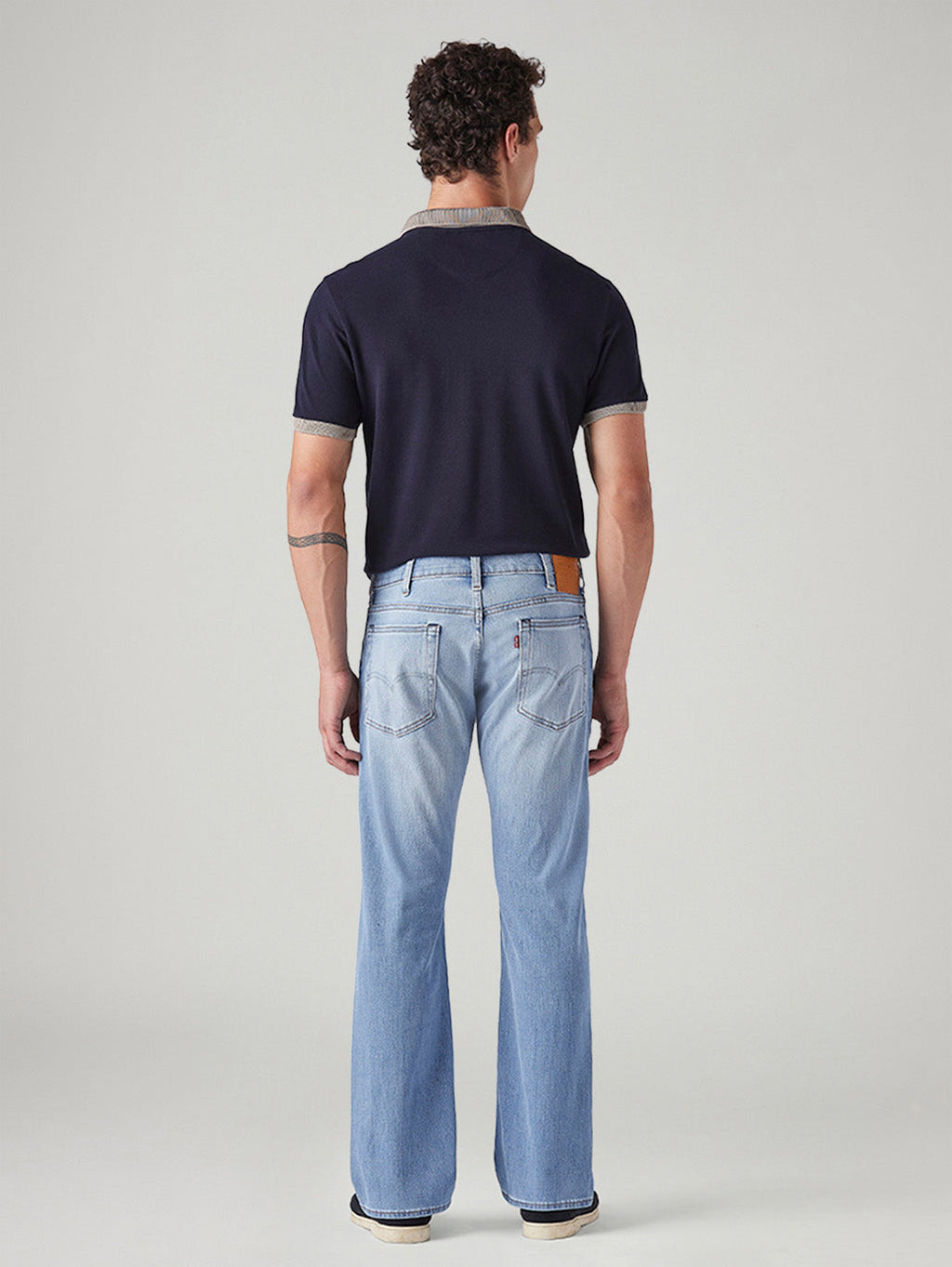 Men's 517 Light Blue Bootcut Fit Mid Rise Hyper Stretch Jeans