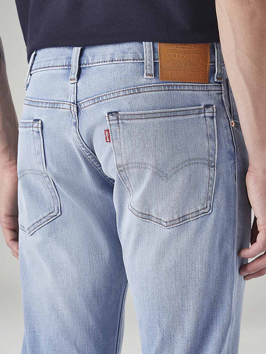 Men's 517 Light Blue Bootcut Fit Mid Rise Hyper Stretch Jeans