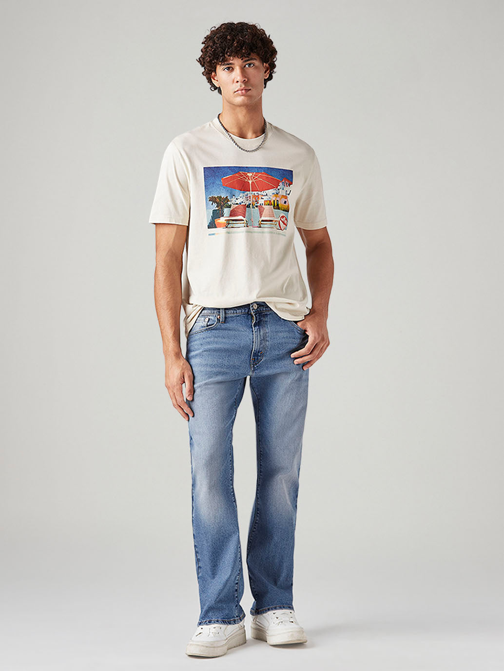 Men's 517 Light Blue Bootcut Fit Mid Rise Jeans