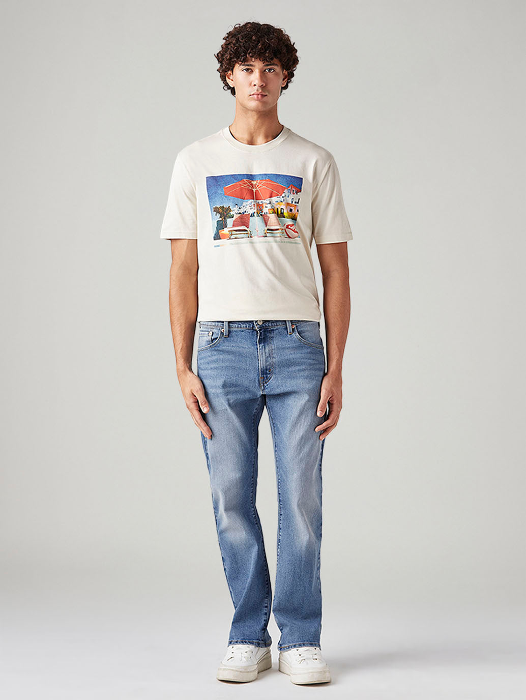 Men's 517 Light Blue Bootcut Fit Mid Rise Jeans
