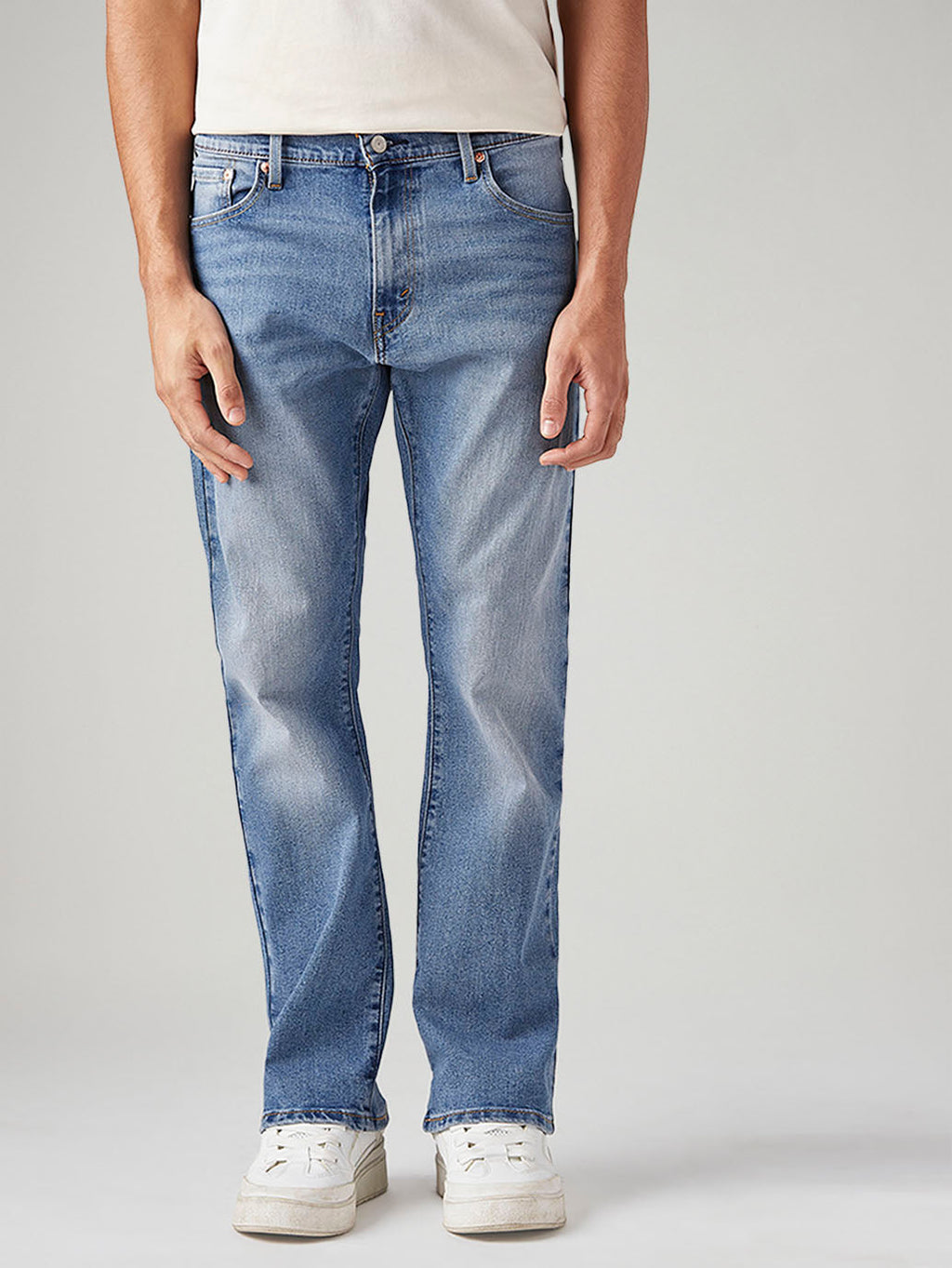 Men's 517 Light Blue Bootcut Fit Mid Rise Jeans