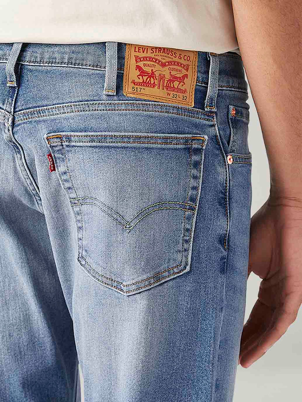 Men's 517 Light Blue Bootcut Fit Mid Rise Jeans