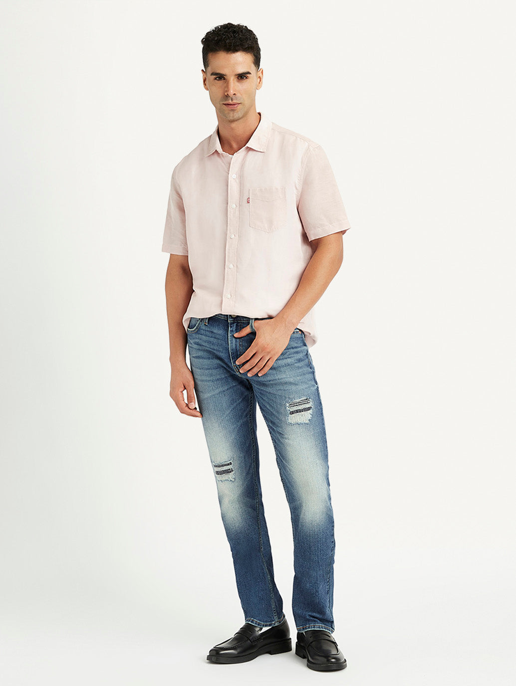 Men's 511 Blue Slim Fit Mid Rise Jeans