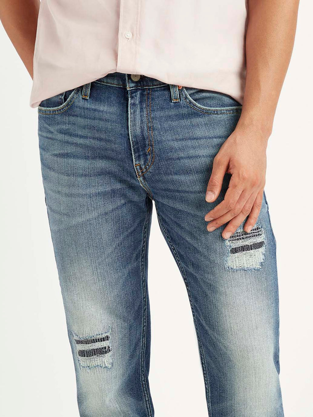 Men's 511 Blue Slim Fit Mid Rise Jeans